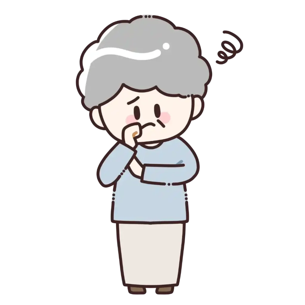 悩んでいる人の画像